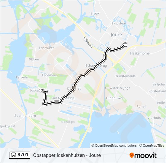 8701 Bus Line Map
