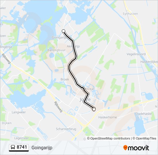 8741 Bus Line Map