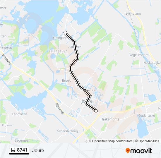 8741 Bus Line Map