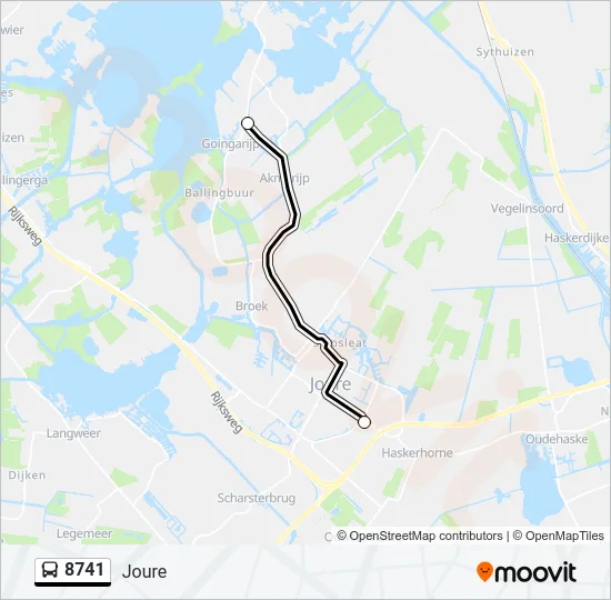 8741 Bus Line Map