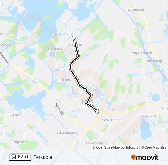 8751 Bus Line Map