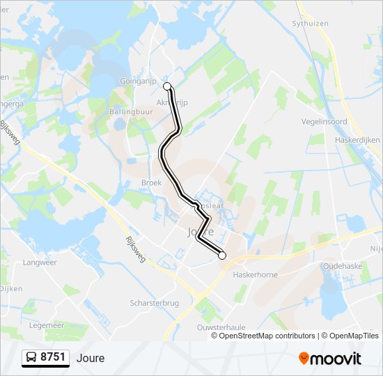 8751 Bus Line Map
