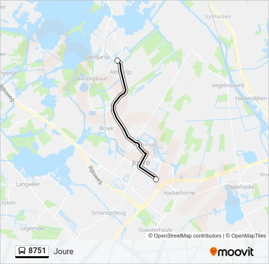 8751 Bus Line Map