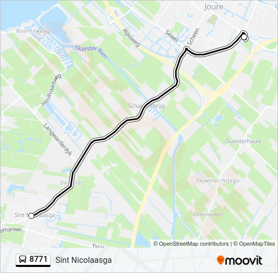8771 Bus Line Map