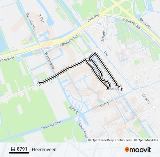 8791 Bus Line Map