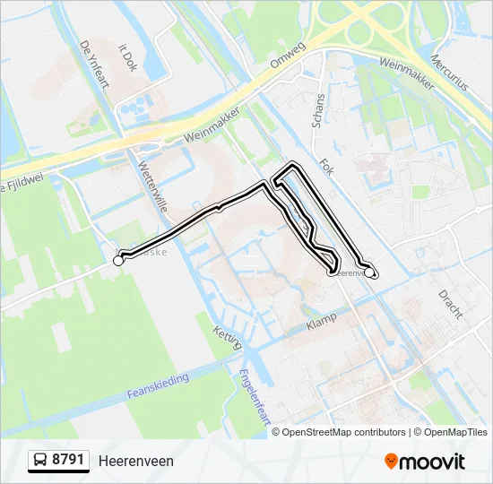 8791 Bus Line Map