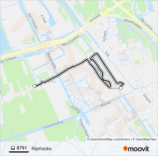 8791 Bus Line Map
