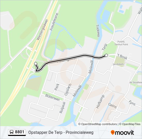 8801 Bus Line Map