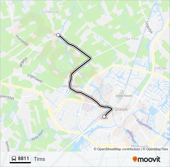 8811 Bus Line Map