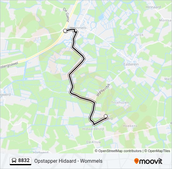 8832 Bus Line Map