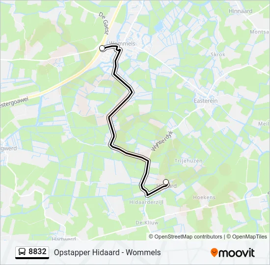 8832 Bus Line Map