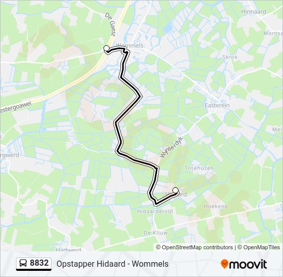 8832 Bus Line Map