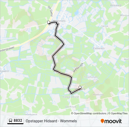 8832 Bus Line Map