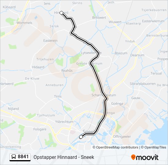 8841 Bus Line Map