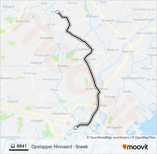 8841 Bus Line Map