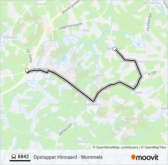 8842 Bus Line Map