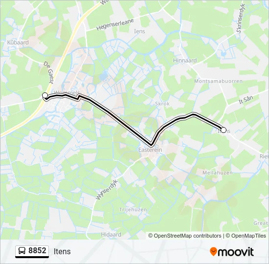 8852 Bus Line Map