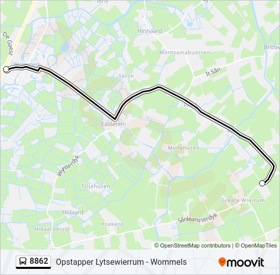 8862 Bus Line Map
