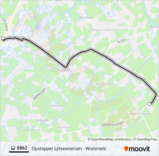 8862 Bus Line Map