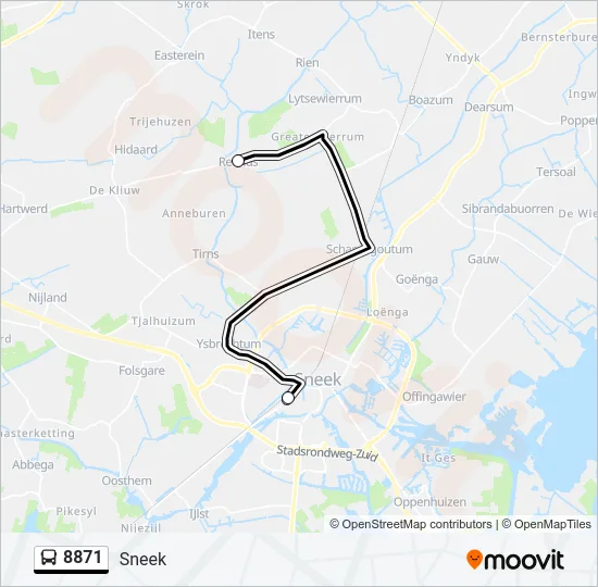 8871 Bus Line Map