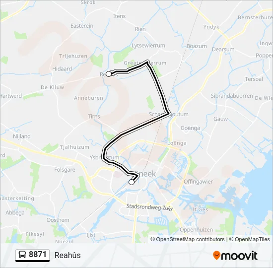 8871 Bus Line Map