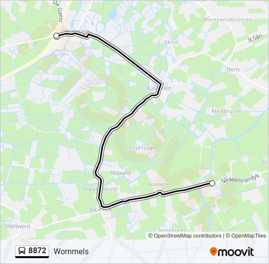 8872 Bus Line Map