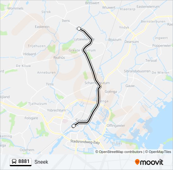 8881 Bus Line Map