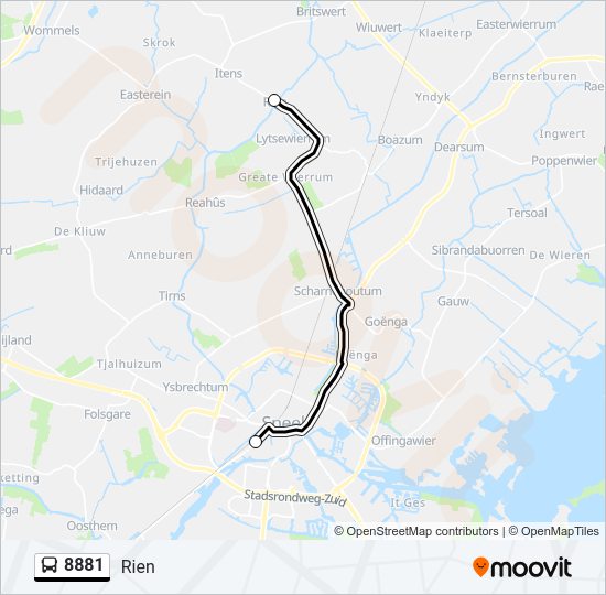 8881 Bus Line Map