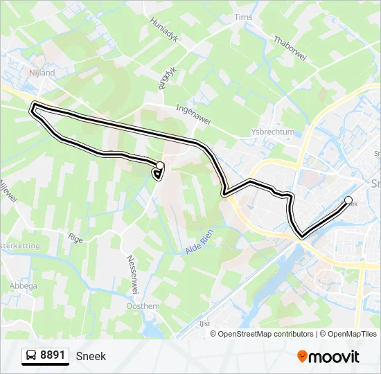 8891 Bus Line Map