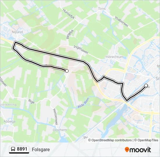 8891 Bus Line Map
