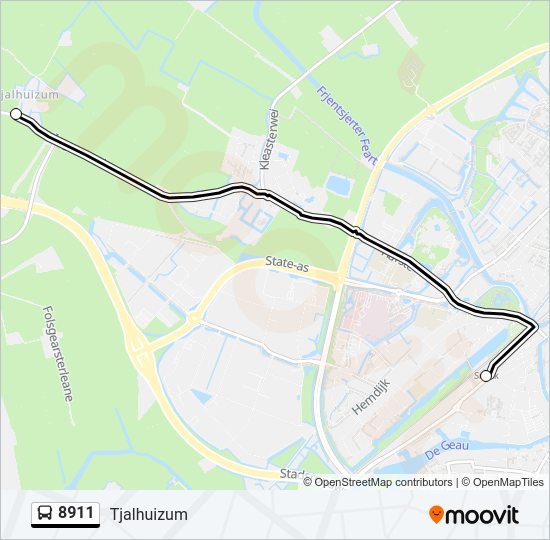 8911 Bus Line Map