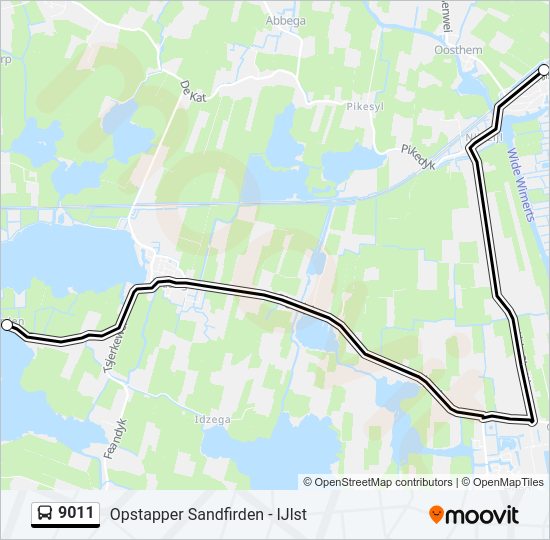 9011 Bus Line Map