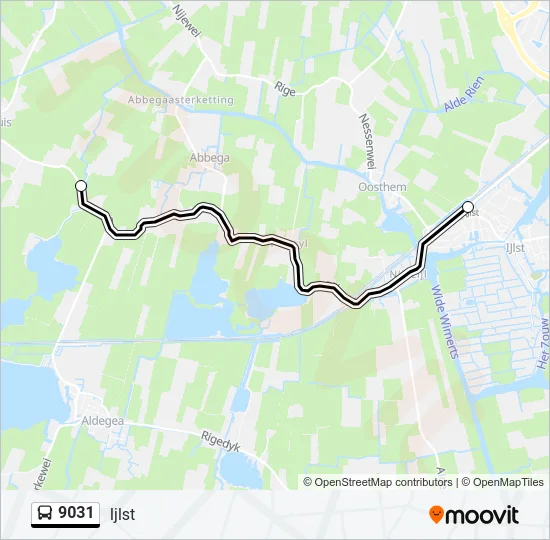 9031 Bus Line Map