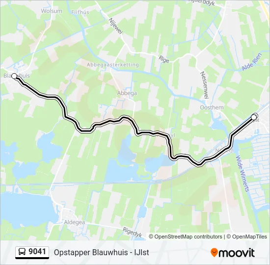 9041 Bus Line Map