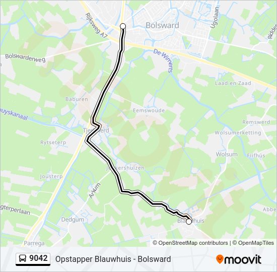 9042 Bus Line Map