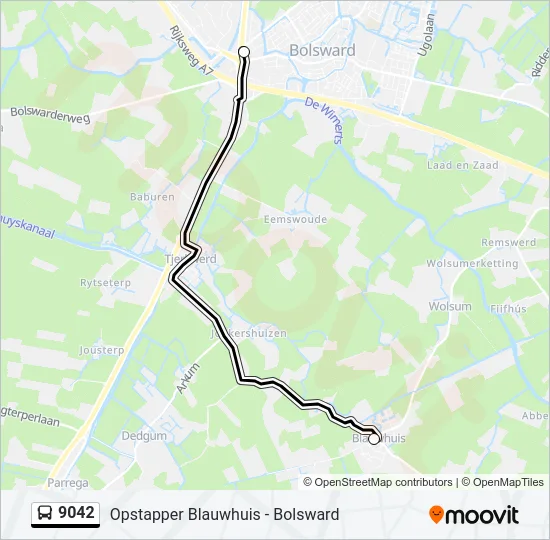 9042 Bus Line Map