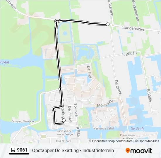 9061 Bus Line Map
