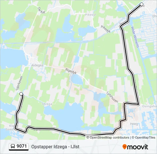 9071 Bus Line Map