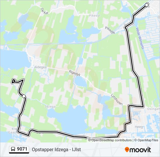 9071 Bus Line Map