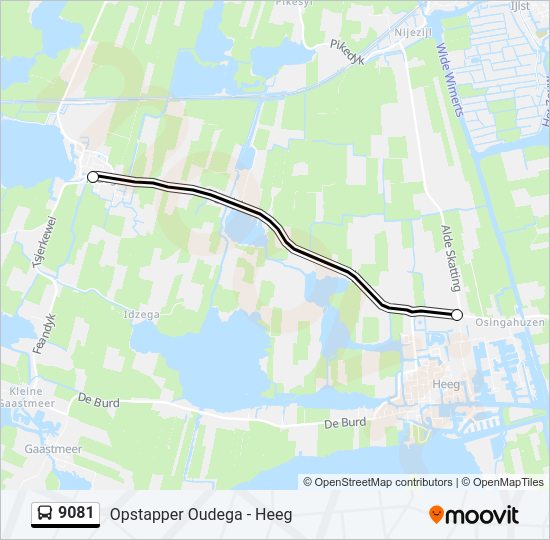 9081 Bus Line Map