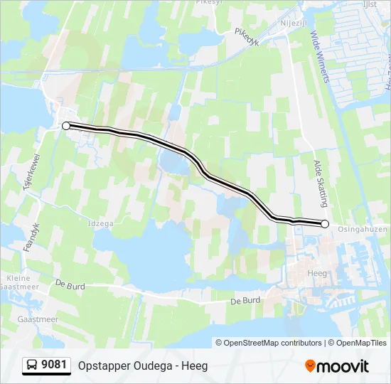 9081 Bus Line Map