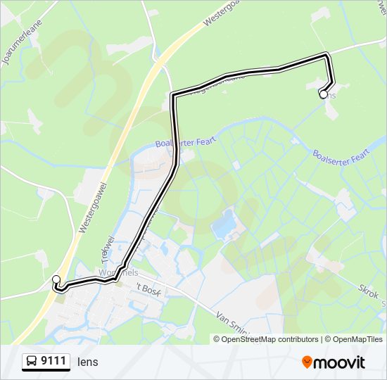 9111 Bus Line Map