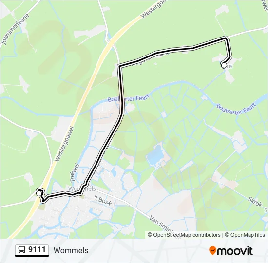 9111 Bus Line Map