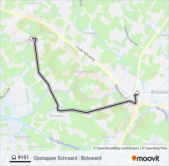9151 Bus Line Map