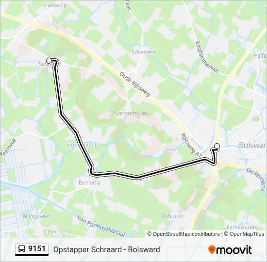9151 Bus Line Map