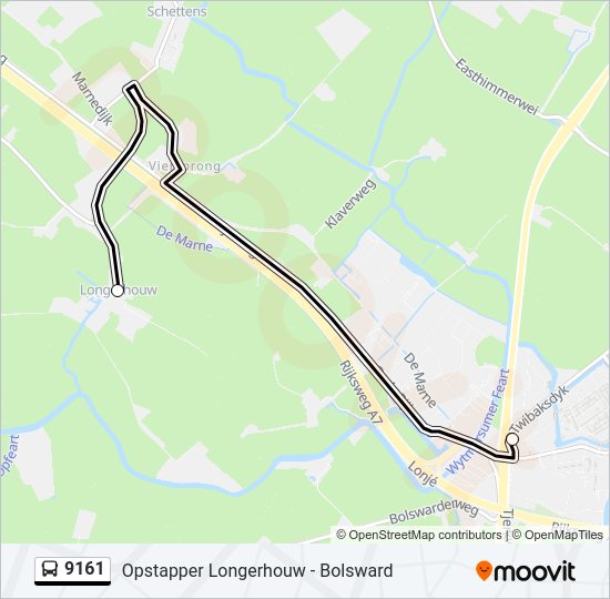 9161 Bus Line Map