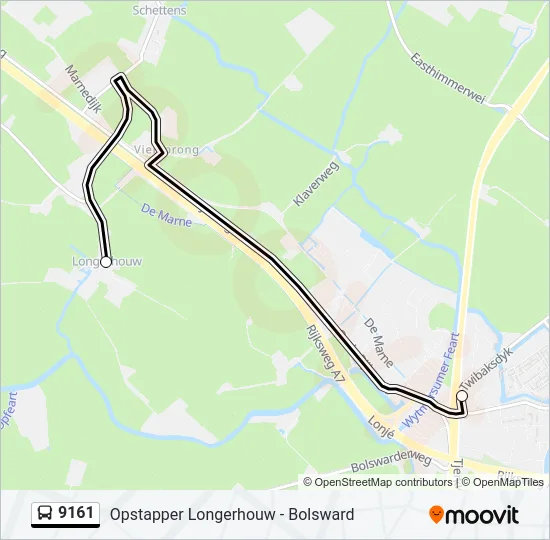 9161 Bus Line Map
