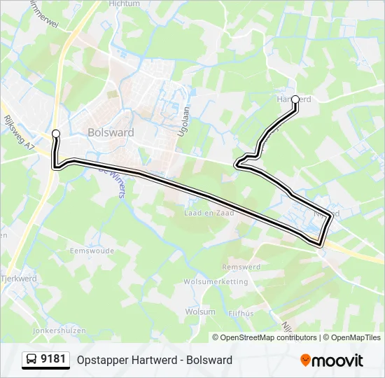 9181 Bus Line Map
