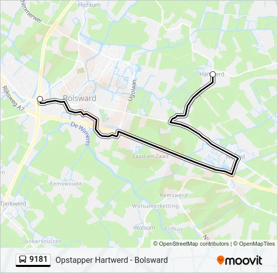 9181 Bus Line Map