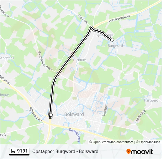 9191 Bus Line Map